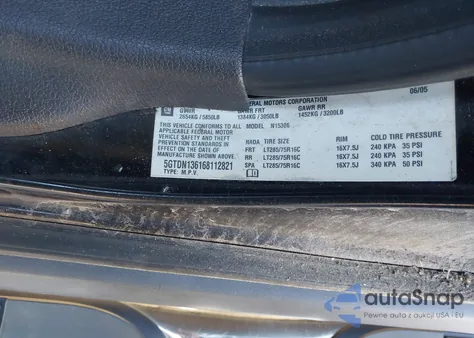 2006 Hummer H3 Suv из США, поврежденный, VIN 5GTDN136168112821